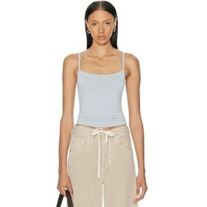 Eterne Women Size XL 90s Tank Top Cami Soft Jersey Light Dusty Blue Made In USA